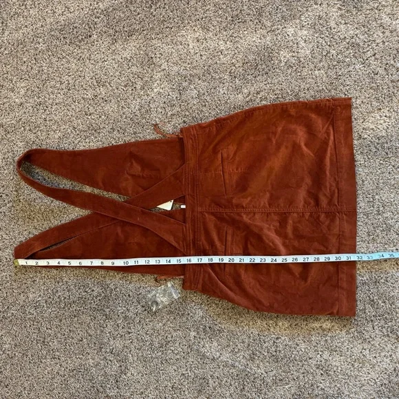 Free People Corduroy Old School Love Corduroy Jumper Skirt Dress. Size 8 - Picture 12 of 12